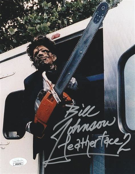 Bill Johnson Signed Texas Chainsaw Massacre 2 8x10 Leatherface Jsa Dotd Dist