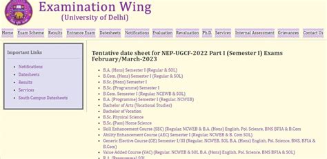 DU SOL Date Sheet 2023 out-UG PG 1st 2nd 3rd Year timetable