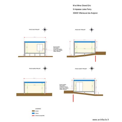 Plan de façade et toiture DP4 Plan dessiné par gireline