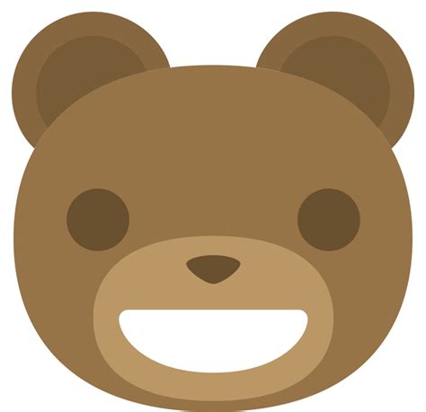 Emoji bear face smile 36646686 Vector Art at Vecteezy