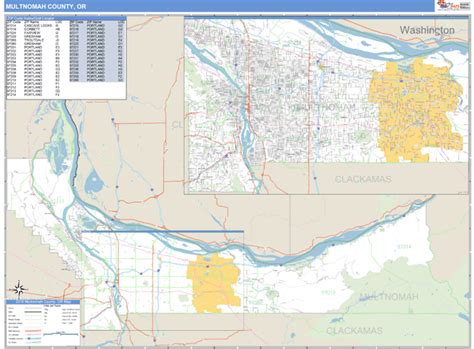 Multnomah County Zip Code Map Map