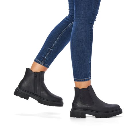 Rieker Damen Chelsea Boots Graphitschwarz Artikelnummer M3854 00