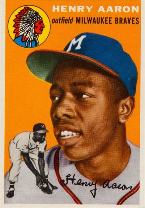 1954 Topps Hank Aaron Baseball Card - sportscardsauthority.com