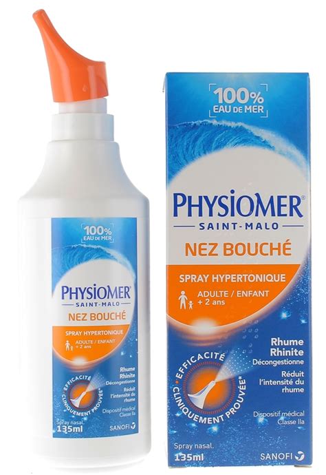 Hypertonique Nez Bouché Physiomer adultes et enfants