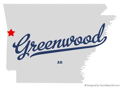 Map of Greenwood, Sebastian County, AR, Arkansas