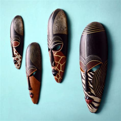 African Masks Wall Decoration Ideas