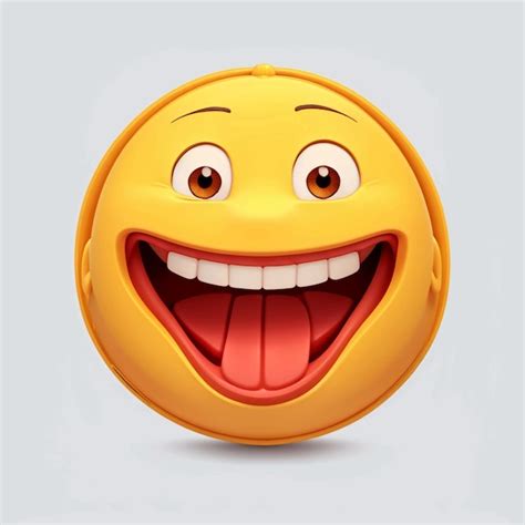 Renderización en 3D del icono del emoji de la sonrisa Foto Premium