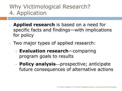 PPT - VICTIMOLOGICAL RESEARCH July 19, 2011 THE 11TH ASIAN POSTGRADUATE ...