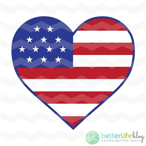 American Flag Heart SVG - Better Life Blog