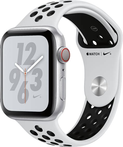 Best Buy: Apple Watch Nike+ Series 4 (GPS + Cellular) 44mm Silver ...