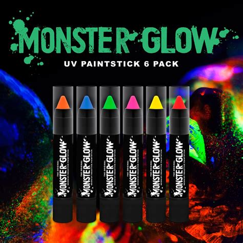 Buy Monster Glow Uv Neon Face Body Paint Stick Pack Face Paint