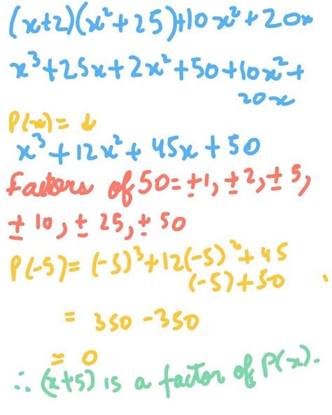 x 2 x² 25 10x² 20x factorise Brainly in