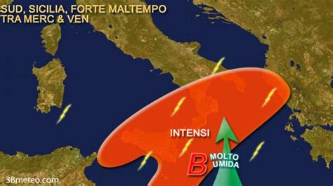 Maltempo Sud E Sicilia Tra Mercoledì E Venerdì Fenomeni Intensi 3b Meteo