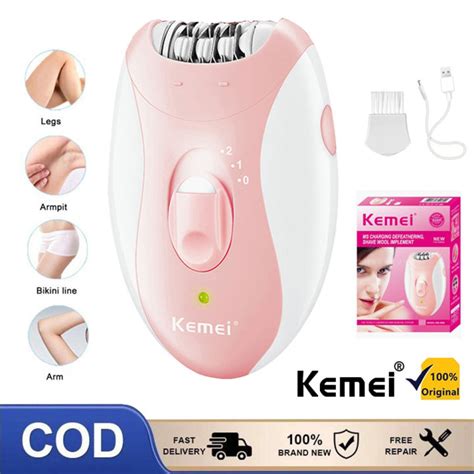 Kemei Rechargable Electric Epilator Woman Cordless Underarm Trimmer