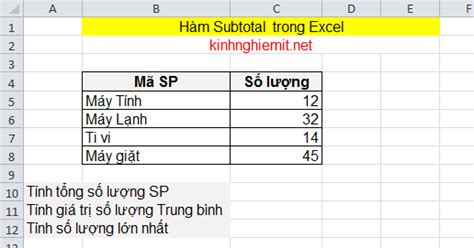 C Ch S D Ng H M Subtotal Trong Excel