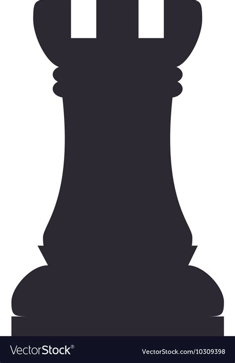 Chess piece rook Royalty Free Vector Image - VectorStock