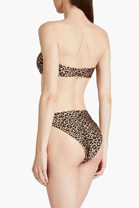 TIGERLILY Jamila Venice Leopard Print Bandeau Bikini Top THE OUTNET