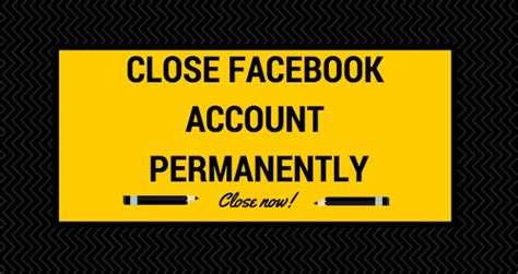 how to close the facebook account permanently