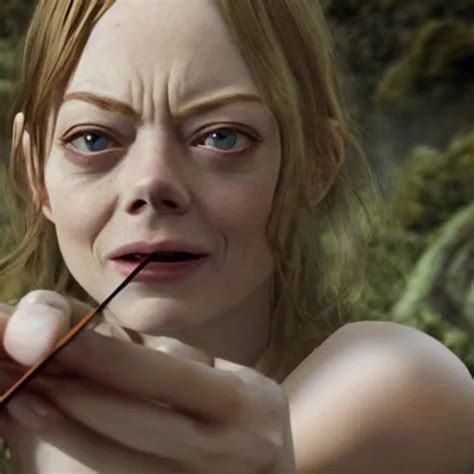 Emma Stone Is Gollum From Lord Of The Rings The Stable Diffusion