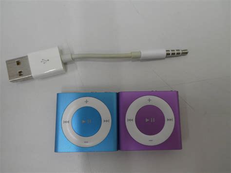 全体的に状態が悪い Apple アップル iPod shuffle 第4世代 A1373 ブルー パープル 2個セット 動作未確認 1円