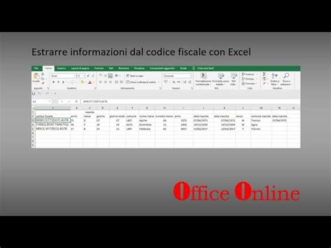 Come Creare E Estrarre Il Codice Fiscale Da Una Stringa In Excel Guida