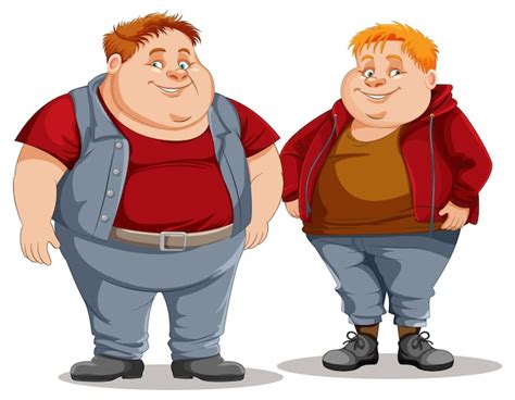 Premium Vector Fat Male Cartoon Character Nbkomputer