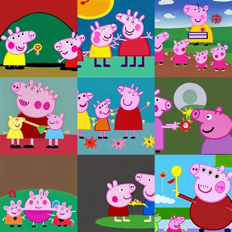 Peppa Pig With Five Eyes Eating Another Pig Stable Diffusion Openart