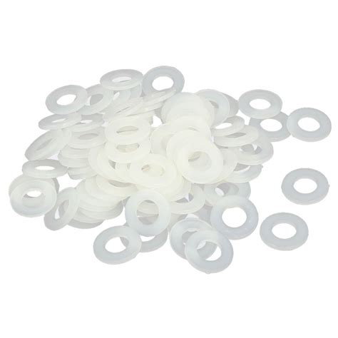 Uxcell M8 X 16mm X 1 4mm Nylon Flat Insulating Washers Gaskets Spacers