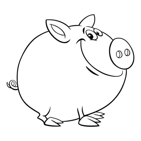 Dibujo De Cerdito Contento Para Colorear Para Colorear