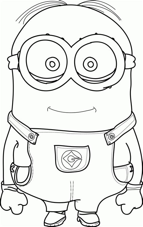 Minion Coloring Pages Stuart - Coloring Home