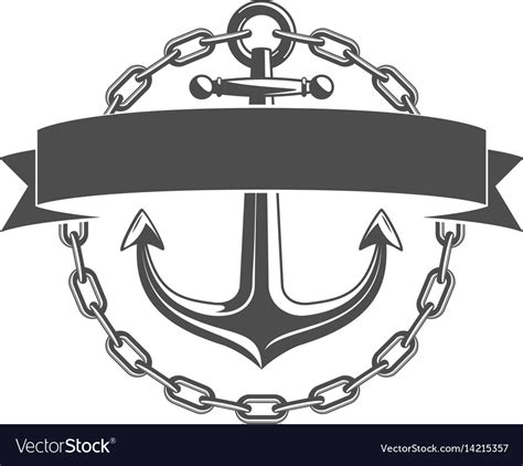 Anchor Emblem Royalty Free Vector Image VectorStock