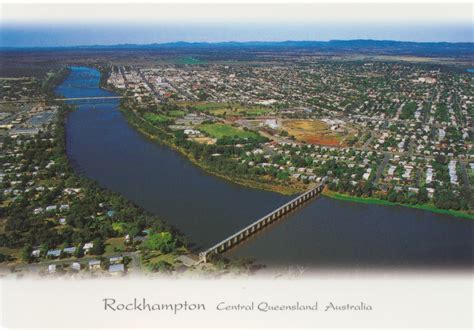 Aerial View Of Rockhampton On Fitzroy River Photograph By Rod Murray