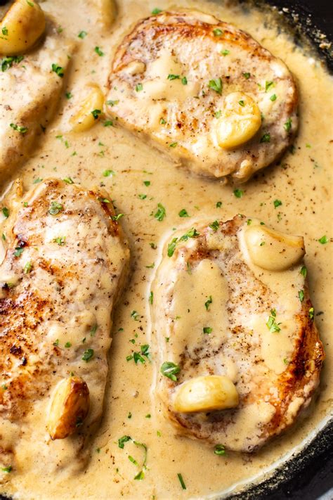 Creamy Garlic Pork Chops Salt Lavender