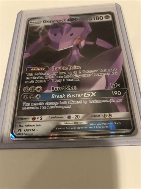 Pokémon TCG Genesect GX Sun Moon Lost Thunder 130 214 Holo Ultra