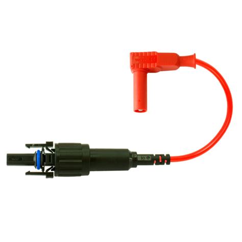 Test lead PV Tyco Type female connector Ø4mm safety right angle