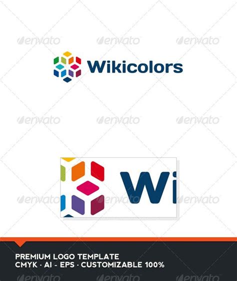 Wiki Colors Logo Template | Logo templates, Logo design template, ? logo