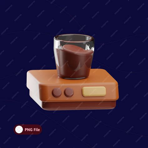 Premium PSD | Coffee shop scale 3d illustration