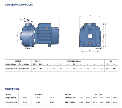 Pedrollo Cp N Double Impeller Centrifugal Pump