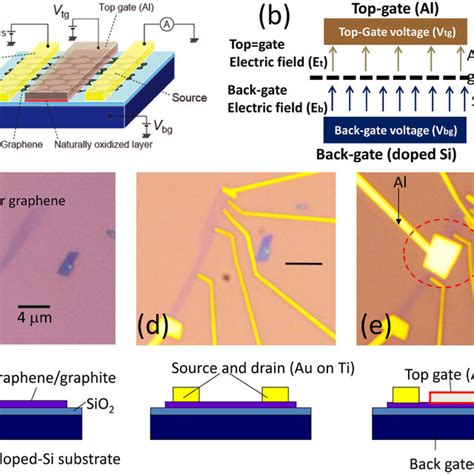 Dual Gate Graphene FET A Schematic Diagram Of The Dual Gate Graphene