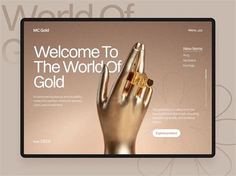 MC Gold - Gold Jewelry Landing Page by Ricky Bahtiar for Nija Works on ...