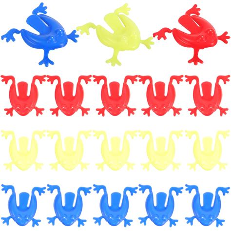 50pcs Jumping Frogs Toys Colored Jumping Frogs Plastic Jumping Frogs