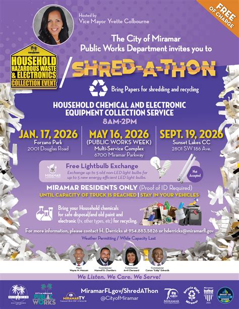 Residents are lining up for the shred event at the town hall 22