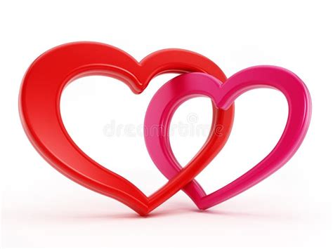 Two Hearts Intertwined Stock Illustration Illustration Of Objects