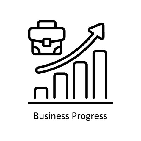 Business Progress Vector Outline Icon Design Illustration Business And