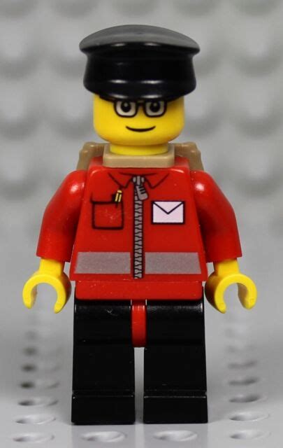 Lego Mail Carrier Minifigure W Mailbox Envelope Post Office Delivery Man City Ebay