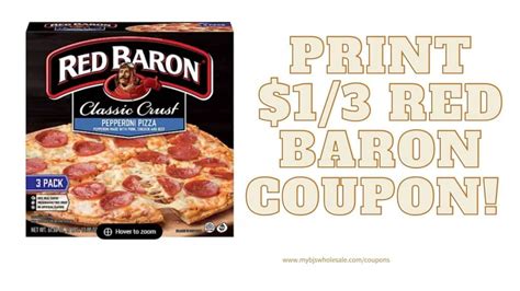 RARE $1 Off Red Baron Pizza Coupon | MyBJsWholesale