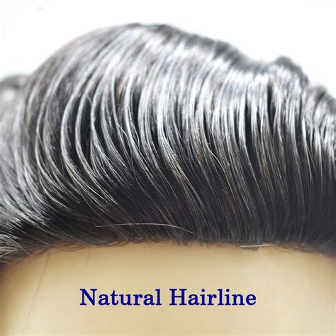 Buy Toupee For Men Durable Fine Mono Man Wigs Hair Replacement System 100 Human Hair Units