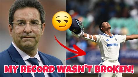 Wasim Akram On YASHASVI JAISWAL Joint Most SIXES RECORD WASIM AKRAM