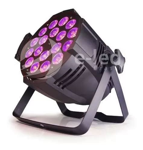 Refletor Par 64 18 Led Cree 15w Rgbw Uv Luz Negra Pentaled