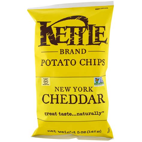 Kettle Foods Potato Chips New York Cheddar 5 Oz 142 G Iherb